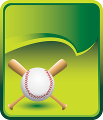 Baseball and crossed bats rip curl background