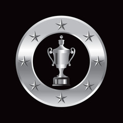 Elaborate trophy silver star circle