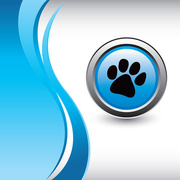 paw print vertical wave layout colored blue