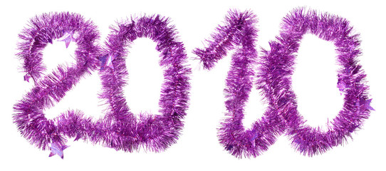 New Year 2010 isolated on white