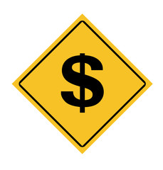 Dollars road sign