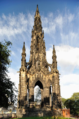 Obraz premium Scott Monument, Edinburgh, Scotland, UK