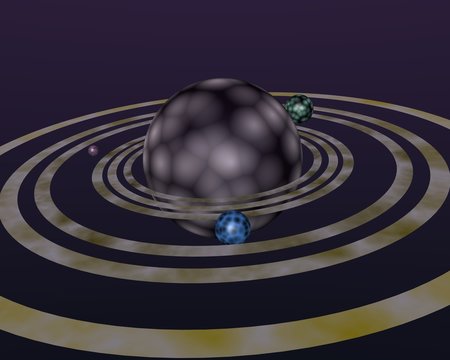 plan&egrave;te et satellite