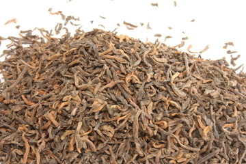 Dried tea leaves