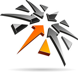 Abstract company symbol. Vector illustration.