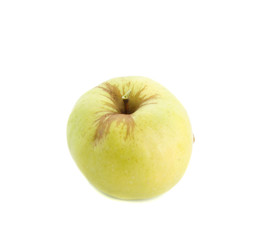 Yellow apple, isolated.
