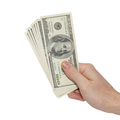Hand with american dollars
