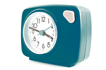 Blue alarm clock