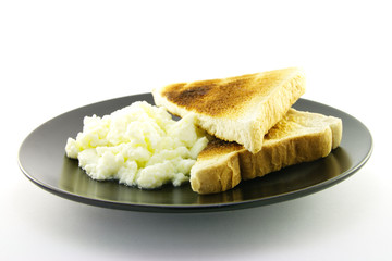 Cooked Breakfast Items on a Plate