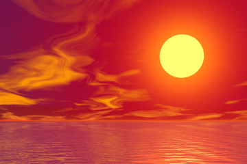 Fototapeta na wymiar golden sunset