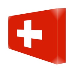 brique glassy avec drapeau suisse switzerland