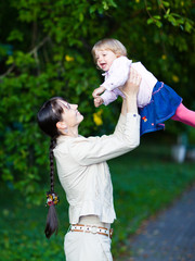 Mother with daughter