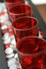 verre rouge