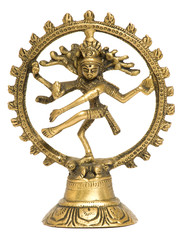 Dancing Shiva on white background