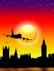 Abwaschbare Fototapete Doodle Reise nach London-London-Londres-Big Ben