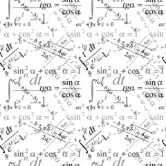 Seamlessly vector wallpaper mathematics on white