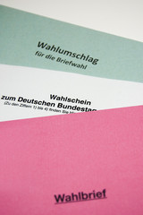 Briefwahlunterlagen für die Bundestagswahl