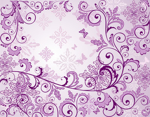 Beautiful floral lilac background