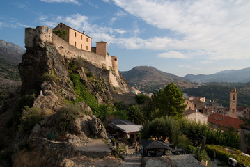 Corte, Old capital of Corsica - obrazy, fototapety, plakaty