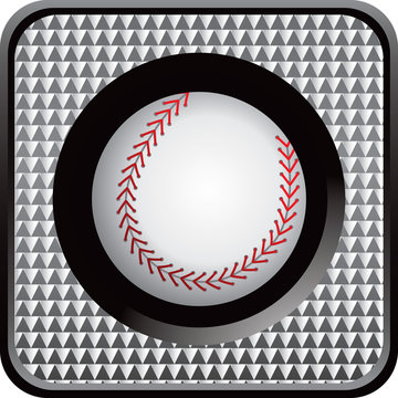 Checkered web button with baseball