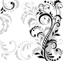 Floral background (black and white)