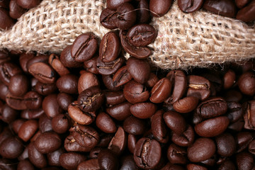 coffe and a sack cloth