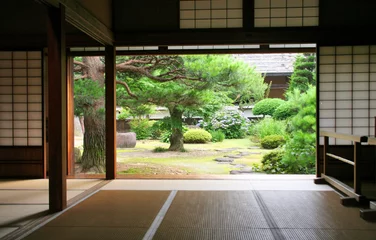 Gordijnen traditioneel Japans interieur © benoit sarasin