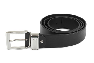 Black leather belt