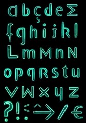 Alphabet néons