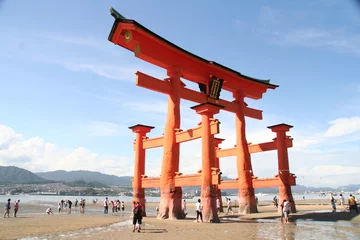 Afwasbaar Fotobehang Japan torii miyajima japon