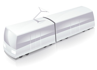 Tramway blanc (reflet)