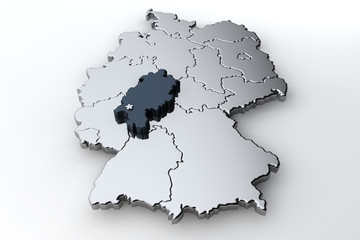 Deutschlandkarte Hessen