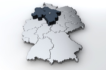 Deutschlandkarte Niedersachsen