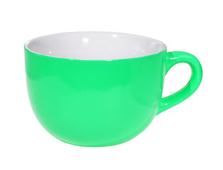 green Cup on the white background (isolated).