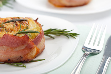 stuffed onion with bacon