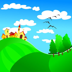 Paese e bosco