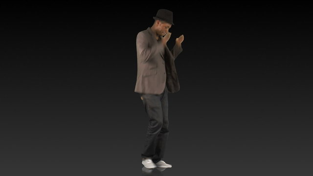 Afro-American boy dancing different styles of music footage