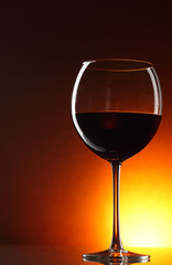 Glass of red wine