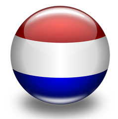 Obraz premium Kugel Niederlande Fahne