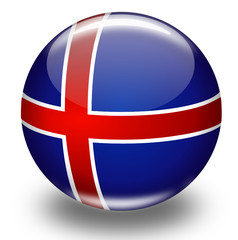 Obraz premium Kugel Island Fahne