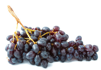 Black grape isolated on white