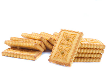 Stack of cookies isolated