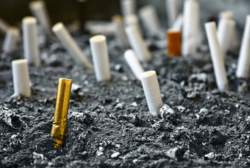 cigarettes and ashtray
