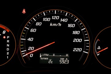 Fototapeta premium Illuminated speedometer