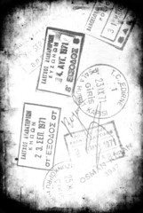 Grunge Visa Stamps