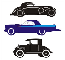 Vector illustration retro cars