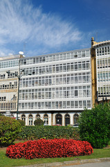 Casas con galerías en La Coruña (Galicia).