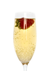 Strawberry in a glass