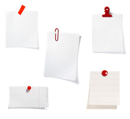 red clip notes business office group