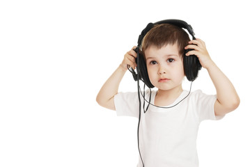 The child in headphones